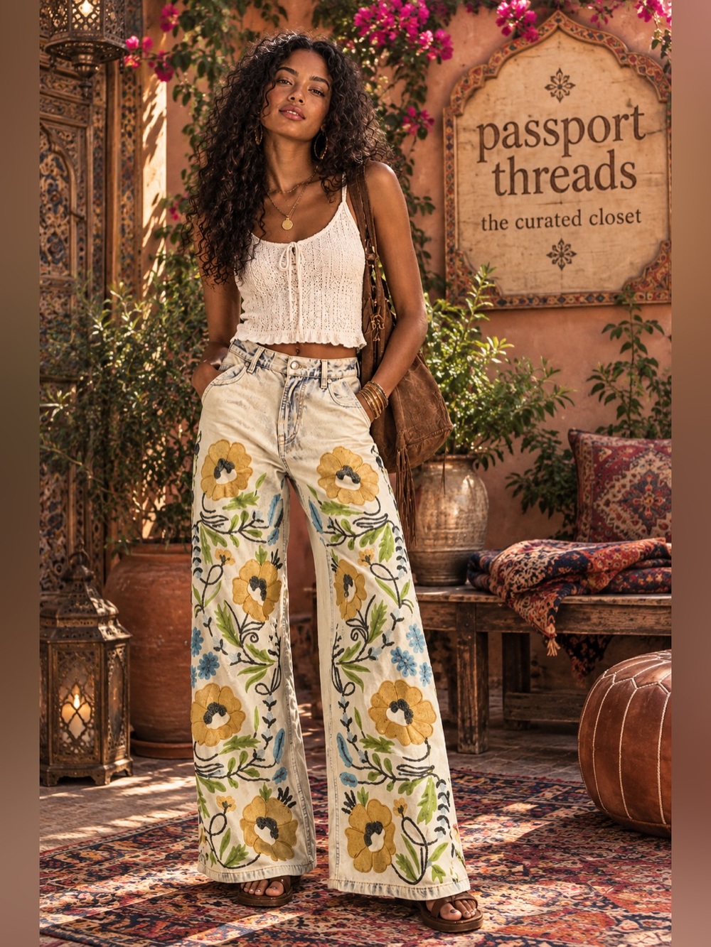 FREE PEOPLE  We The Free Mi Amore Wide-Leg Jeans